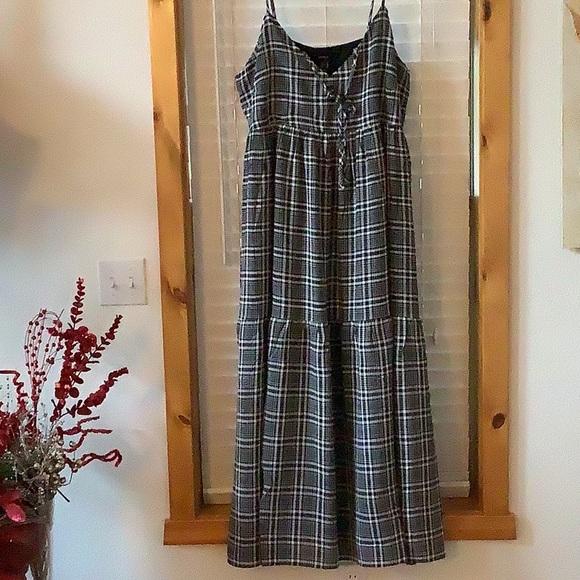 Plaid Cami Maxi Dress. Plus Size 3X NWT - Picture 1 of 5
